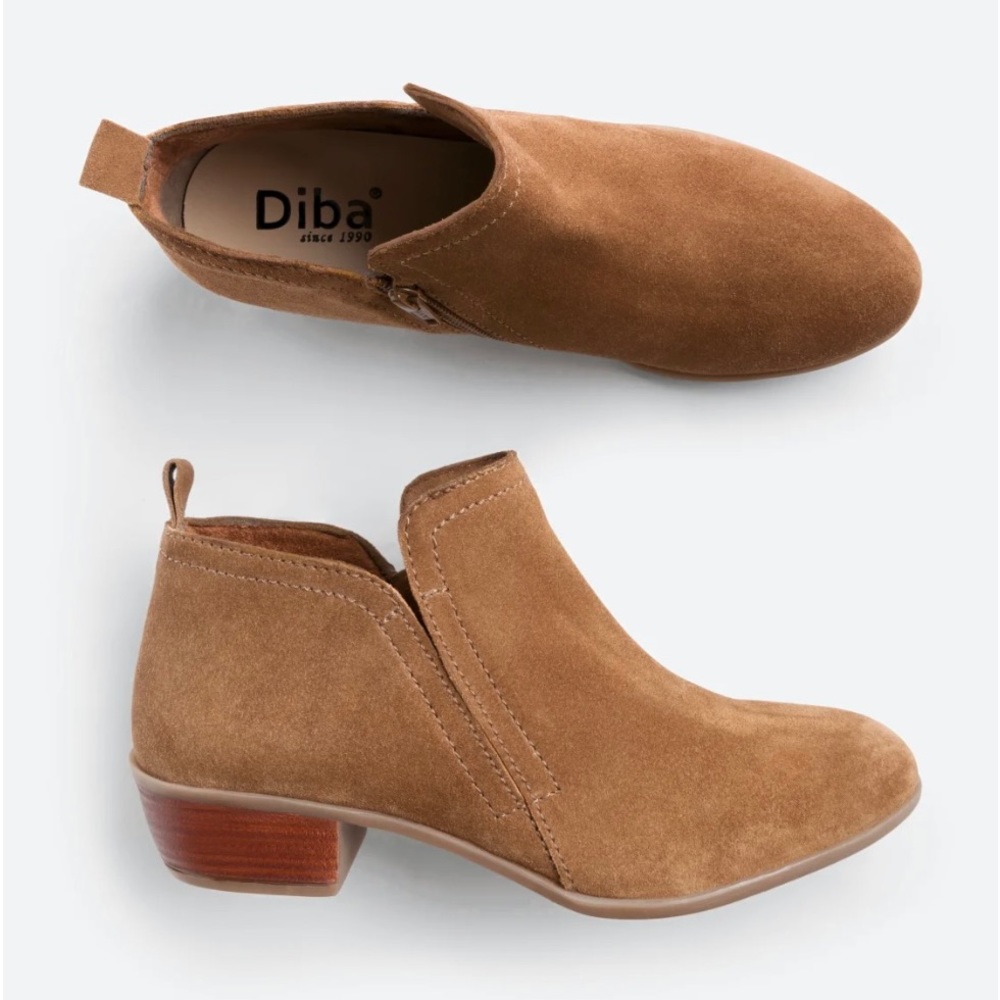 DIBA Layla Suede Bootie- Cognac